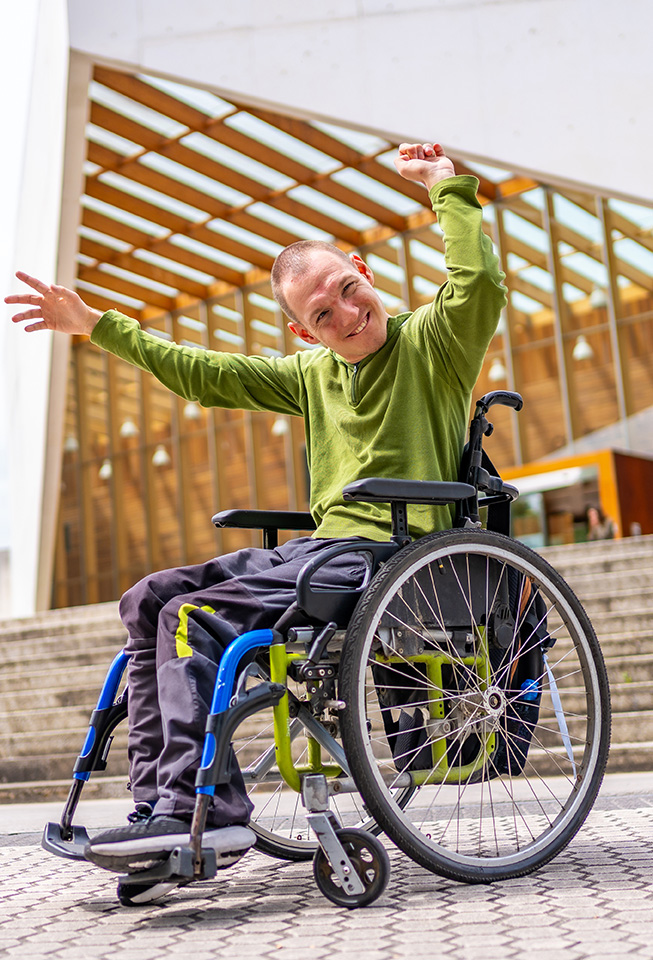 man in wheelchair